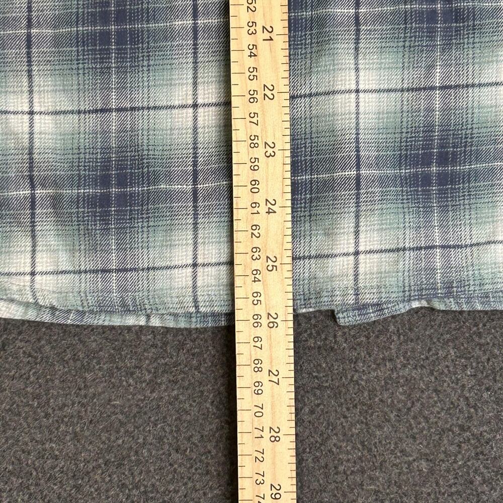 Carhartt Shirt Womens XL 16-18 Blue Plaid Flannel Long Sleeve Button Up Stretch - Picture 8 of 10